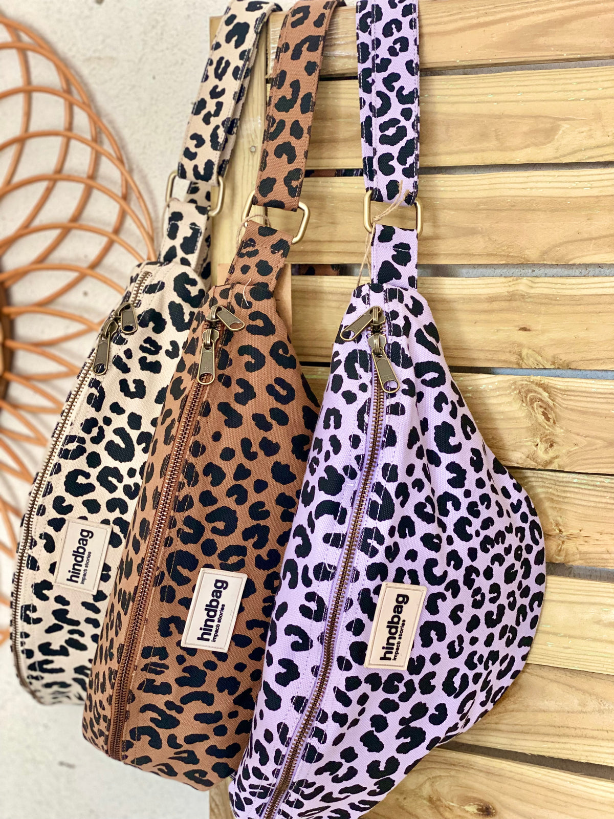 HINDBAG SASHA - Sac banane Léo Écru 🐆🤍