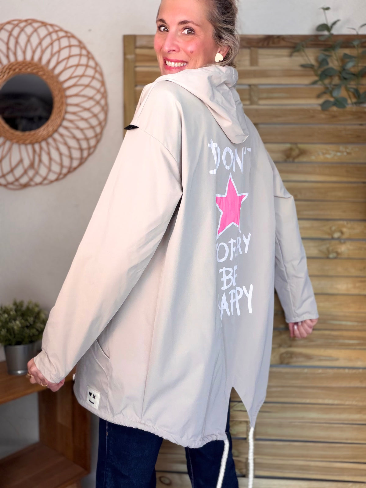Veste Coupe vent long LESLIE - Beige - FIN DE SÉRIE
