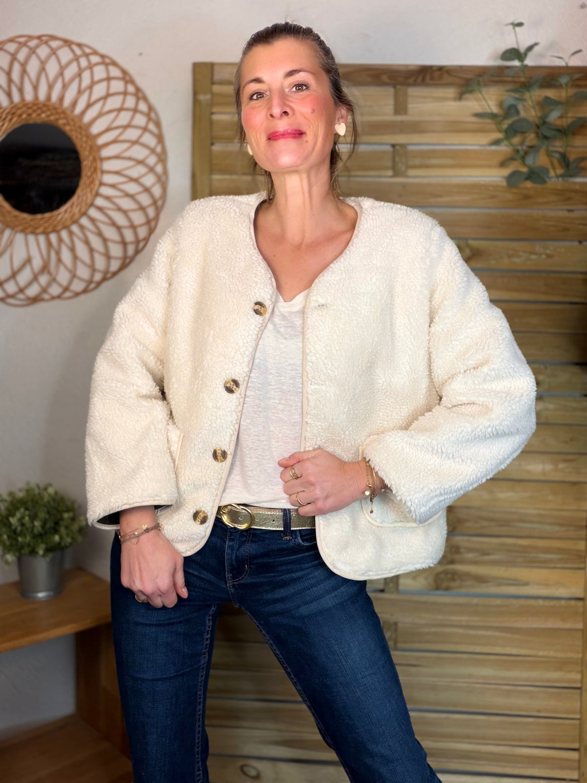 ⚡️ ARRIVAGE - Veste matelassée réversible Sherpa NOÉMIE Kaki