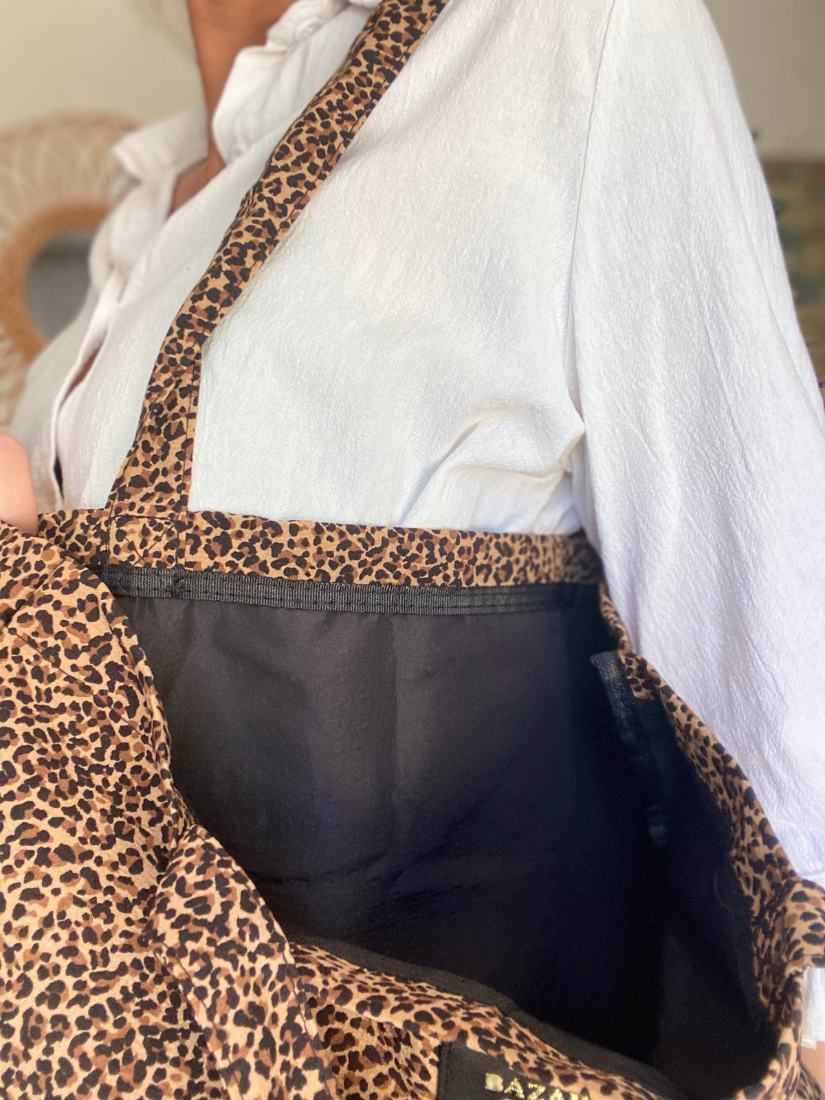 Tote bag LOLA - Motif Léopard 🐆