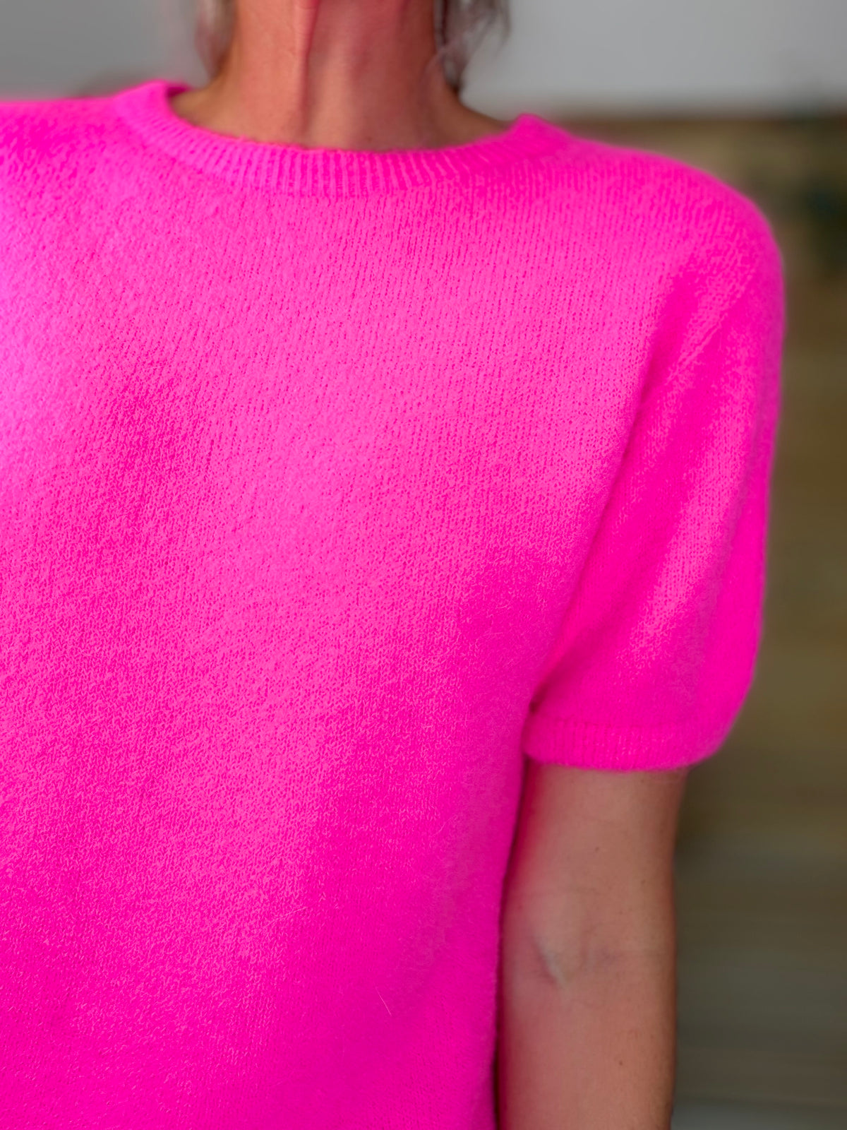 Pull laine et alpaga PEGGY - Rose flashy