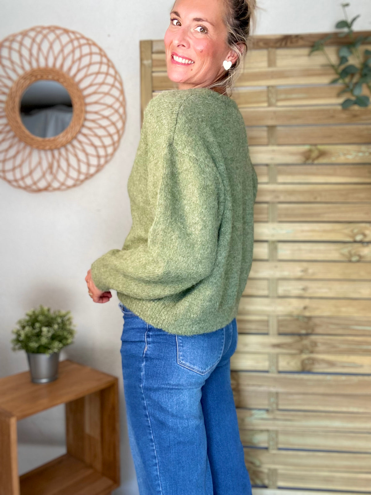 Gilet en maille MERYL - Olive