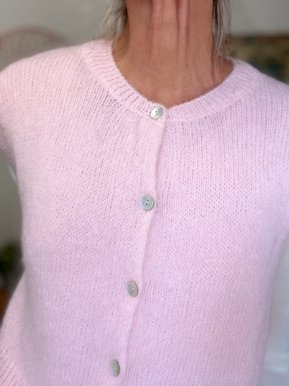 Gilet sans manche en maille laine et mohair AVERY Rose