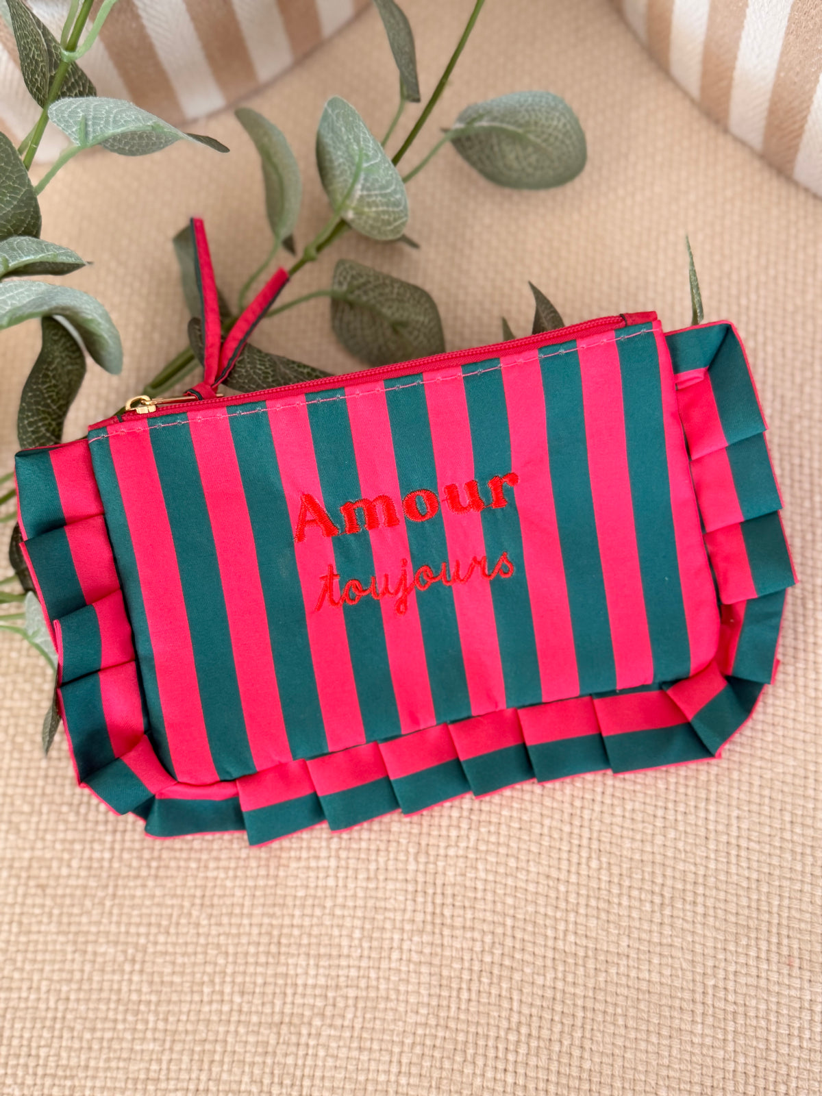 Pochette rayée à volants ADRIANA