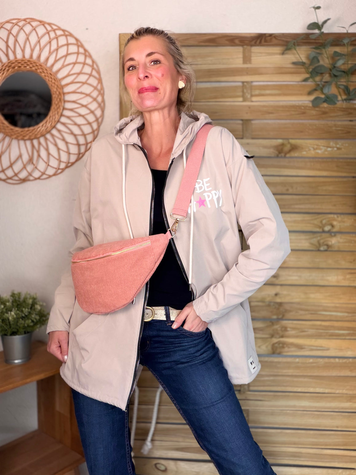 Veste Coupe vent long LESLIE - Beige - FIN DE SÉRIE