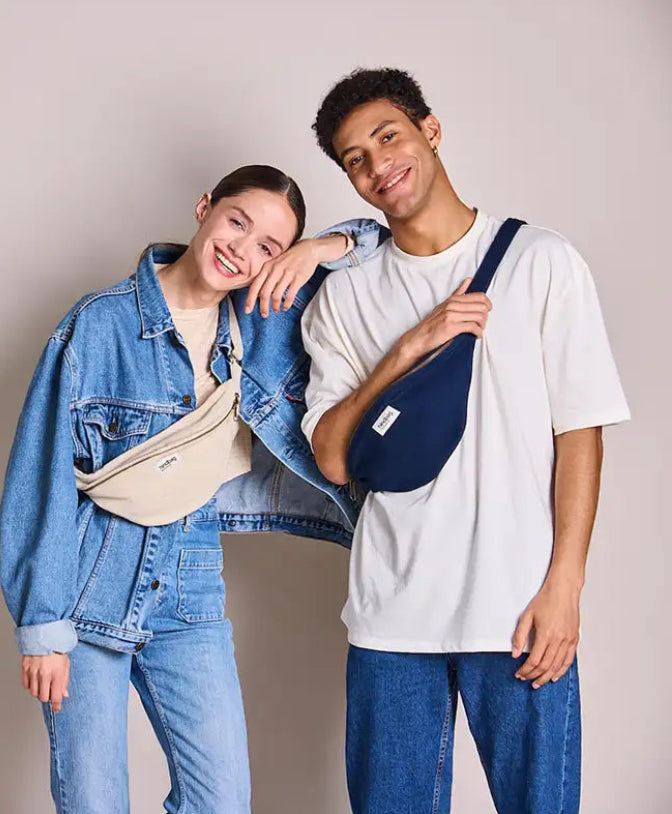 HINDBAG SASHA - Sac banane Navy