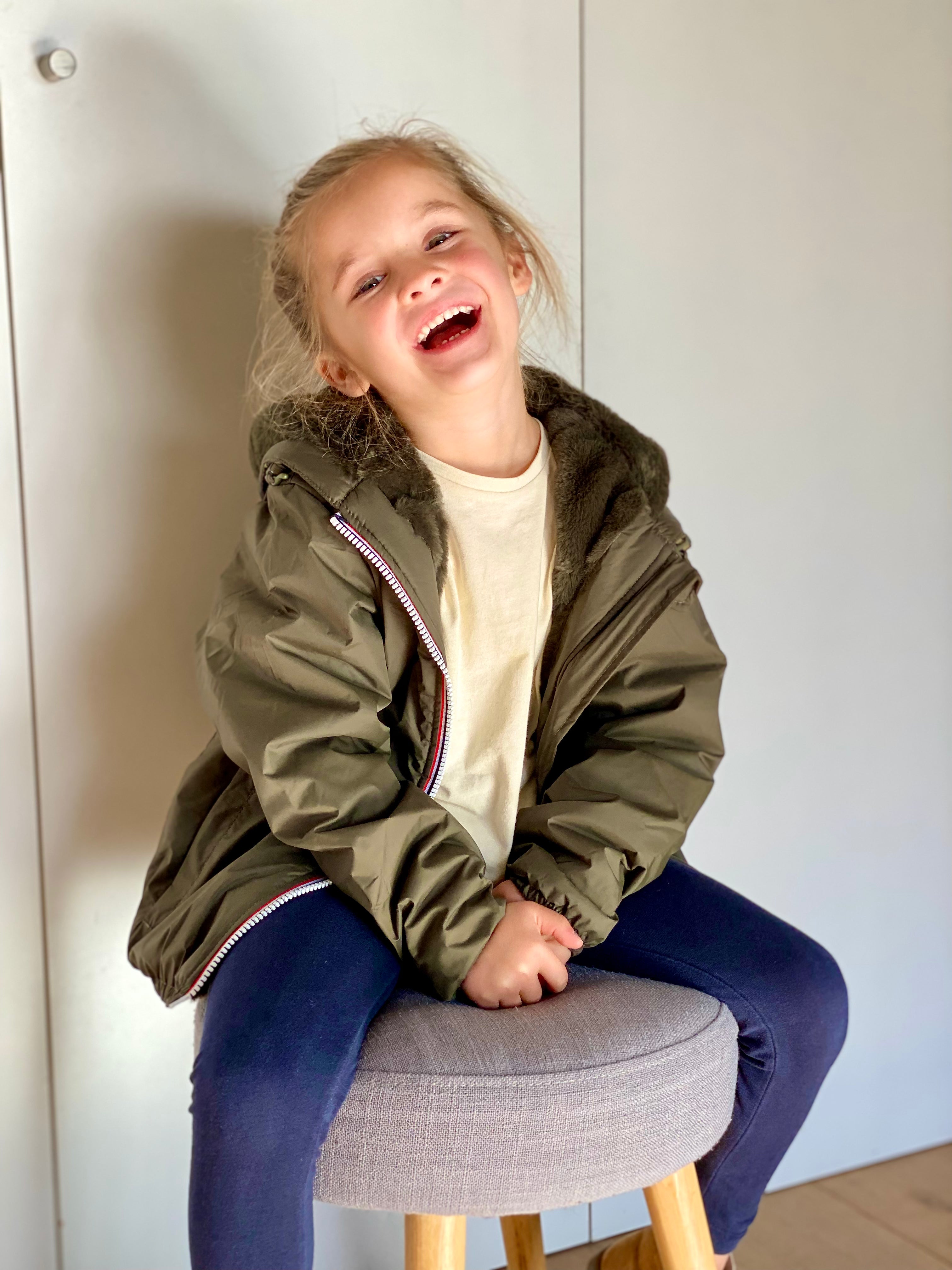 LAURA JO - Parka Imperméable mixte LOUIS.E KIDS fourré - Kaki
