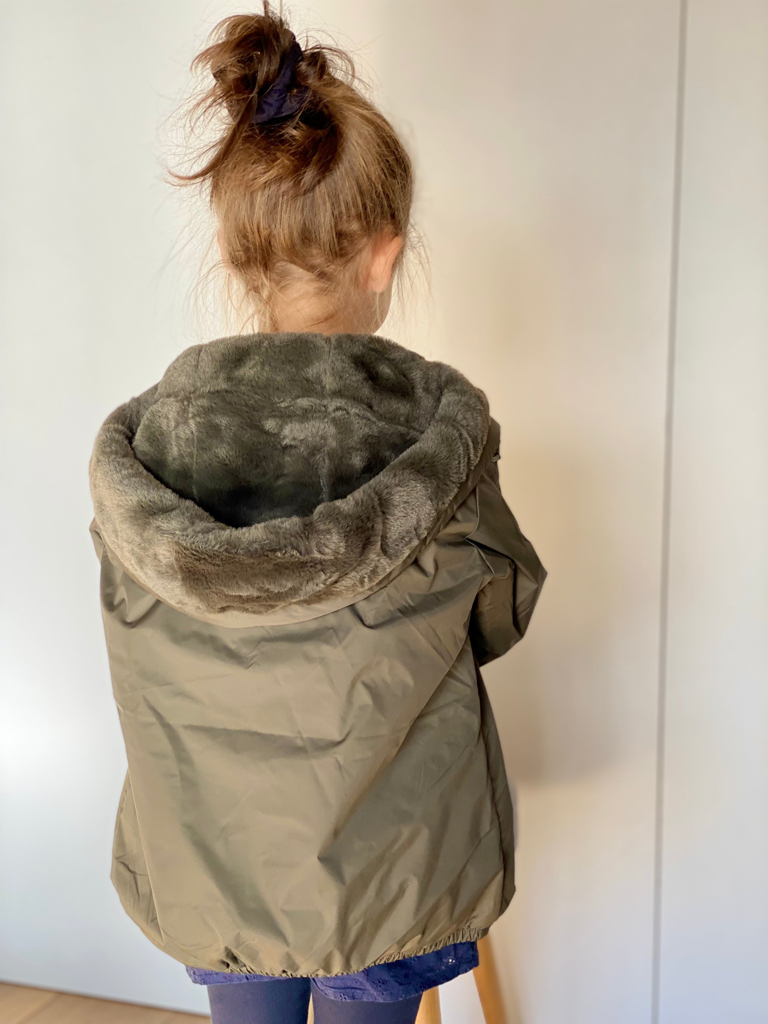 LAURA JO - Parka Imperméable mixte LOUIS.E KIDS fourré - Kaki