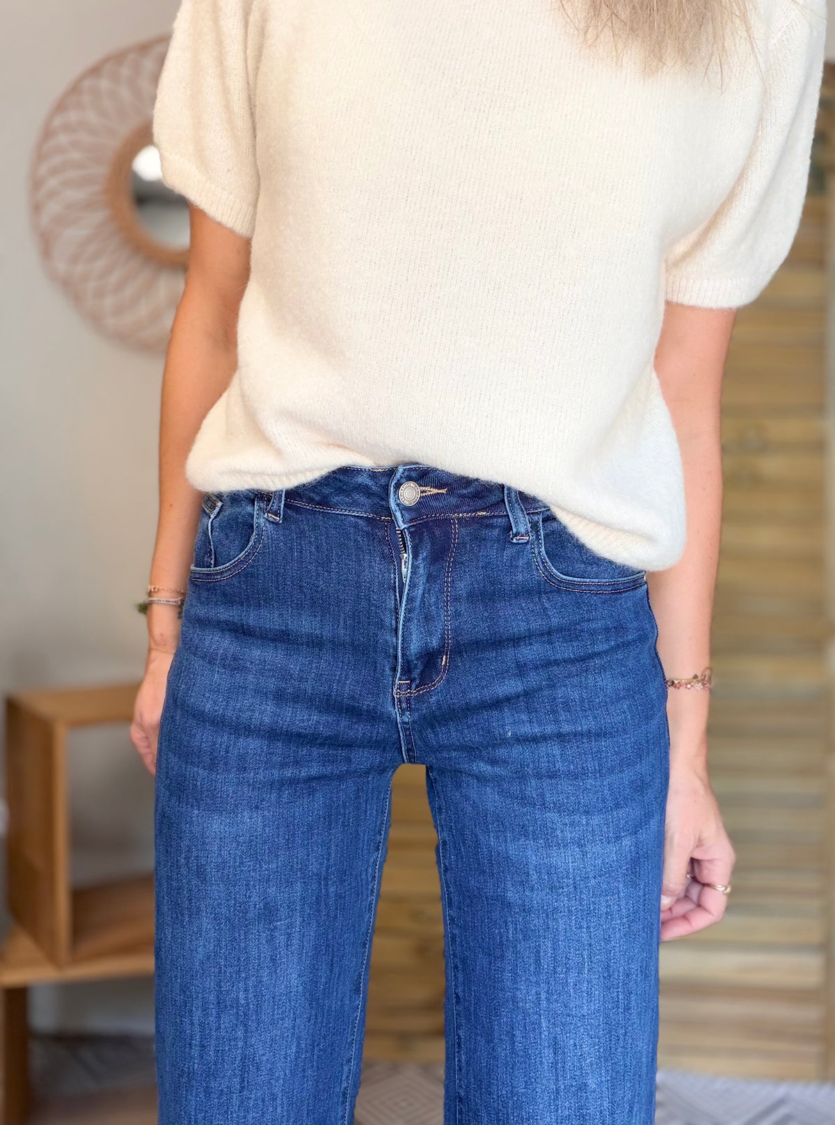 Pantalon Jean Wide leg BAPTISTE Bleu