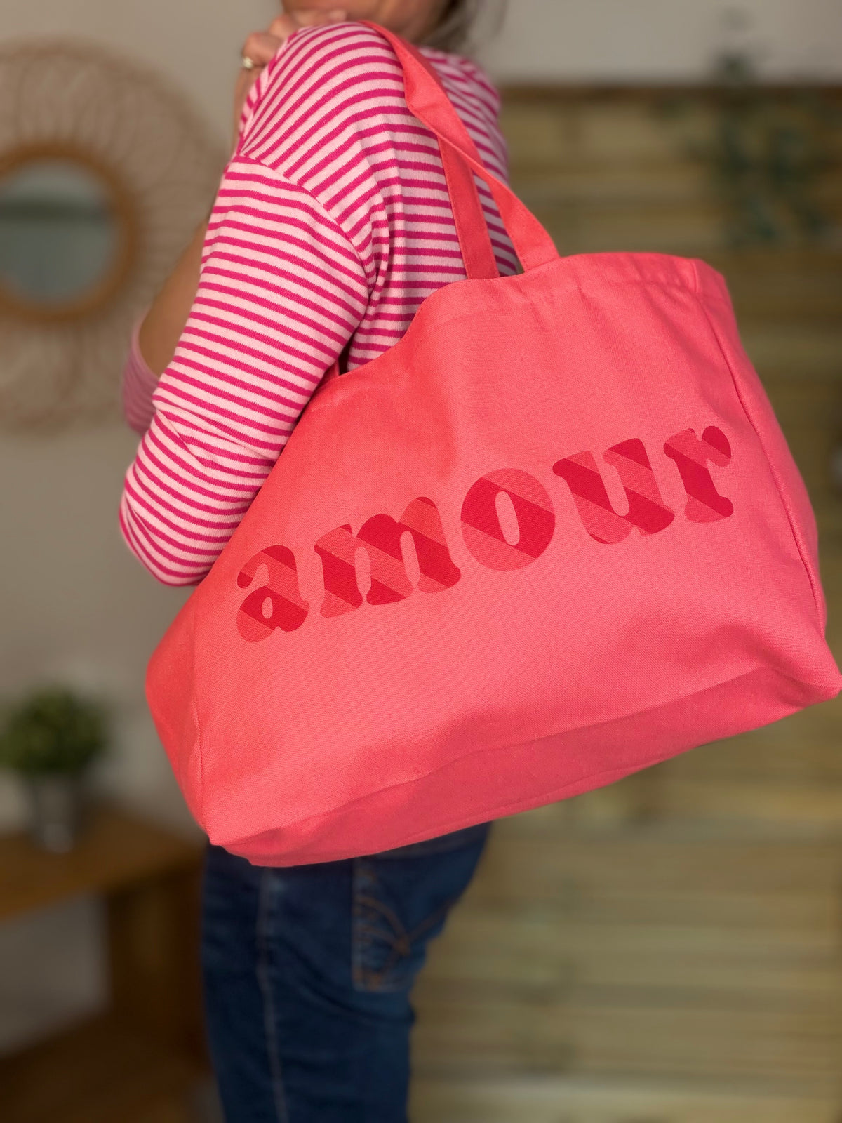 Grand cabas Tote bag uni amour BELLY