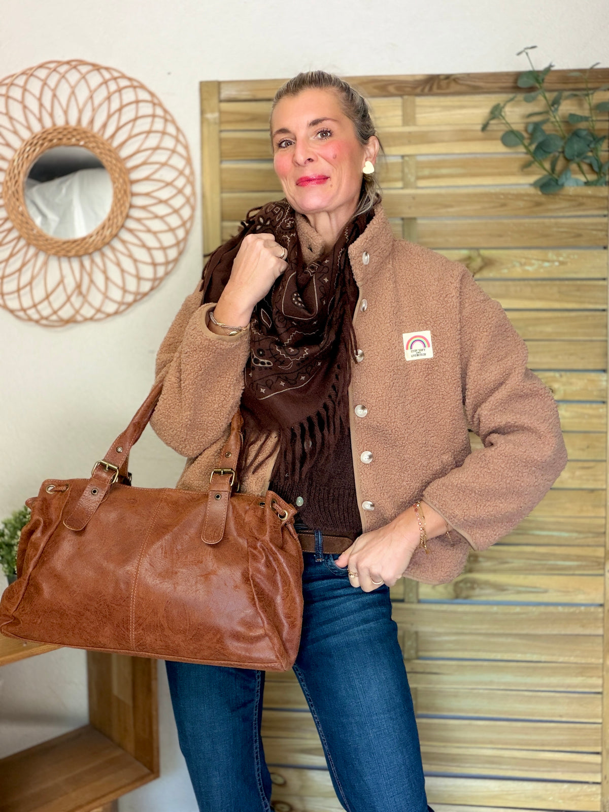 Écharpe Bandana Chocolat