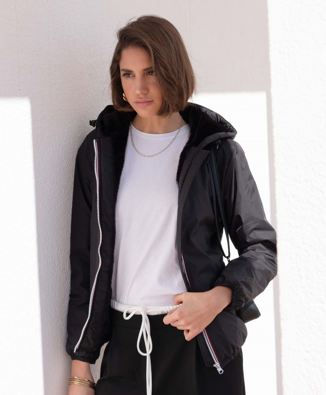 LAURA JO Parka Imperméable LOUISE COURT fourré - Noir