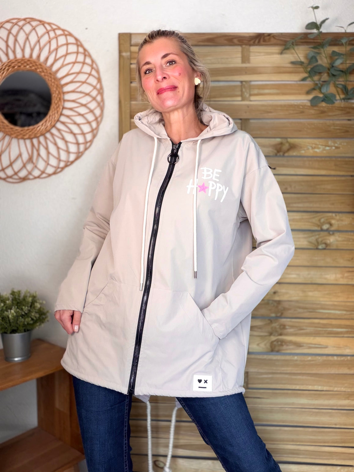 Veste Coupe vent long LESLIE - Beige - FIN DE SÉRIE