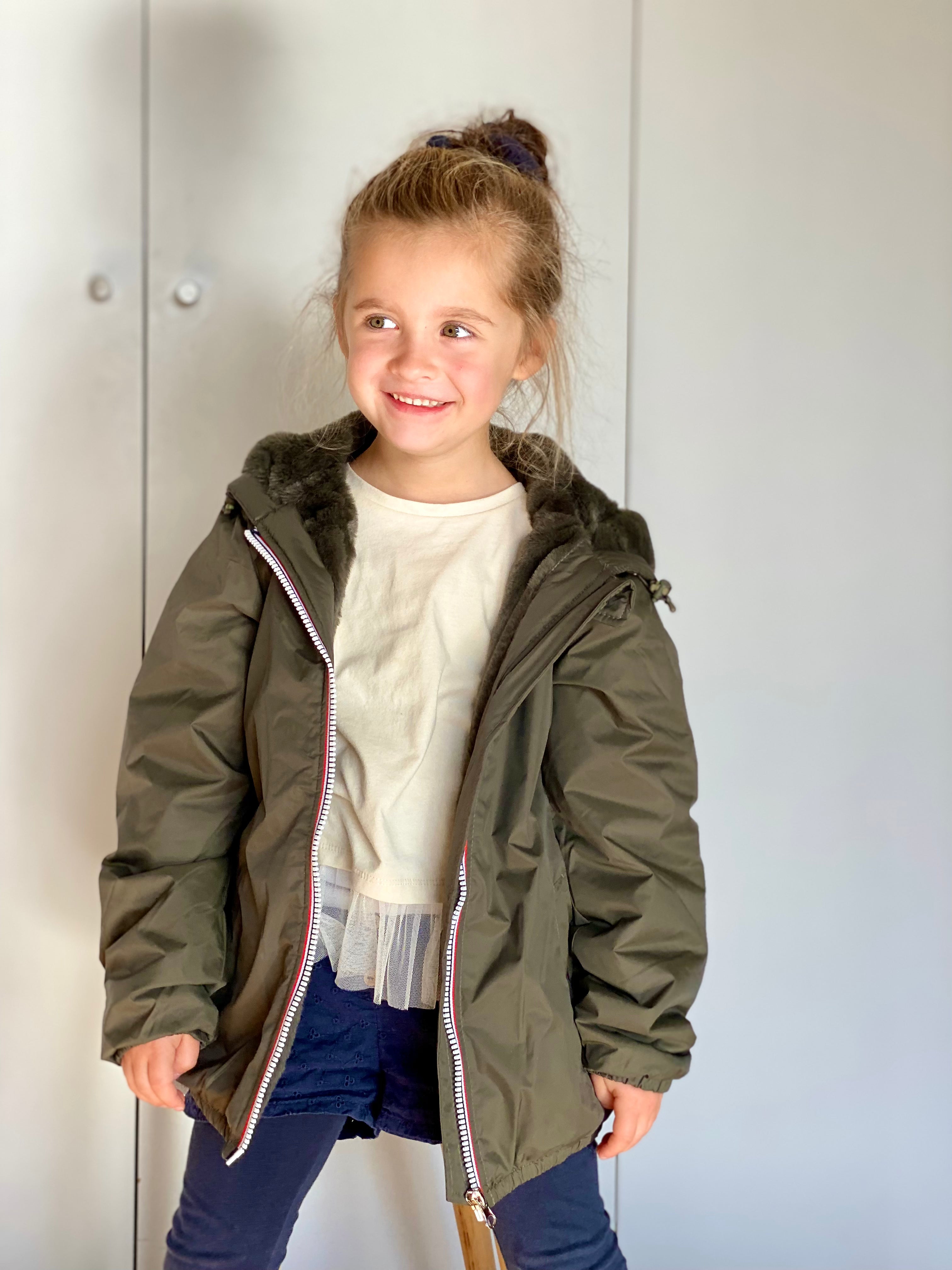 LAURA JO - Parka Imperméable mixte LOUIS.E KIDS fourré - Kaki