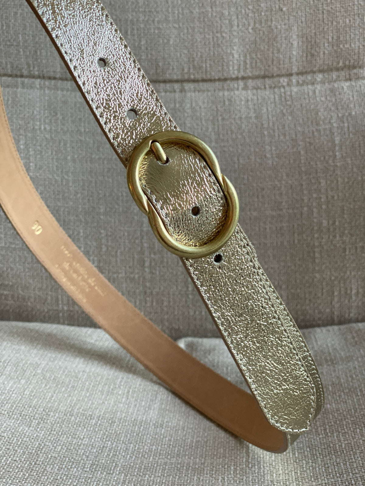 Ceinture boucle laiton - ANGIE - Doré