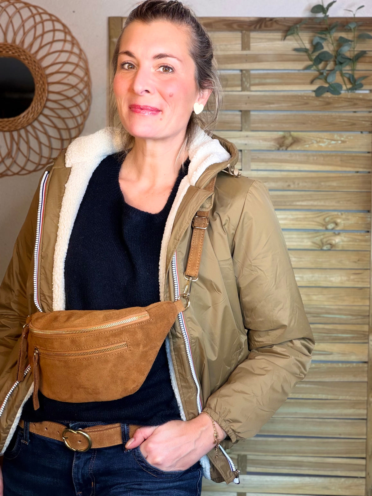LAURA JO - Parka Imperméable LOUISE COURT sherpa - Camel