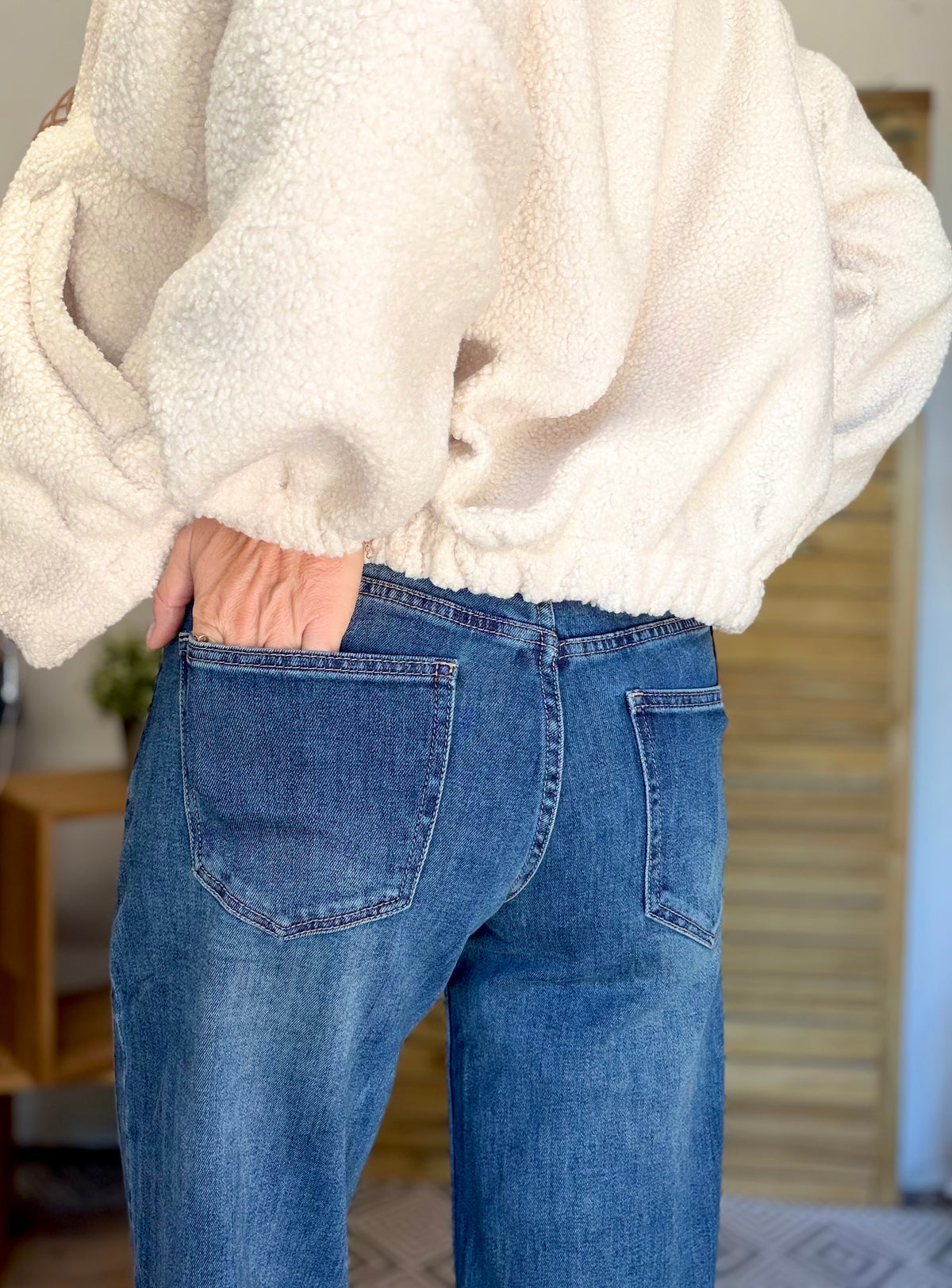 RÉASSORT PRÉVU DÉBUT NOVEMBRE • Pantalon Jean coupe barrel LÉON Bleu
