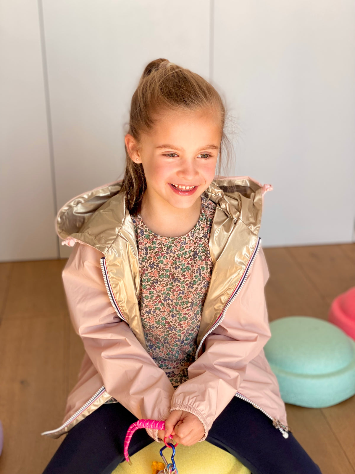 LAURA JO - Imperméable réversible léger GARANCE KIDS enfant (mixte) - Rose / Doré