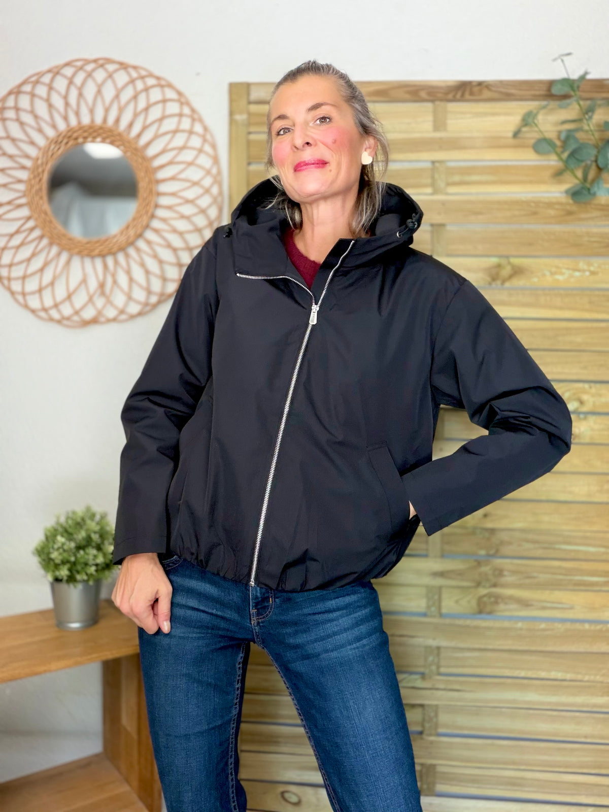 LAURA JO - Imperméable ÉLÉA court - Noir