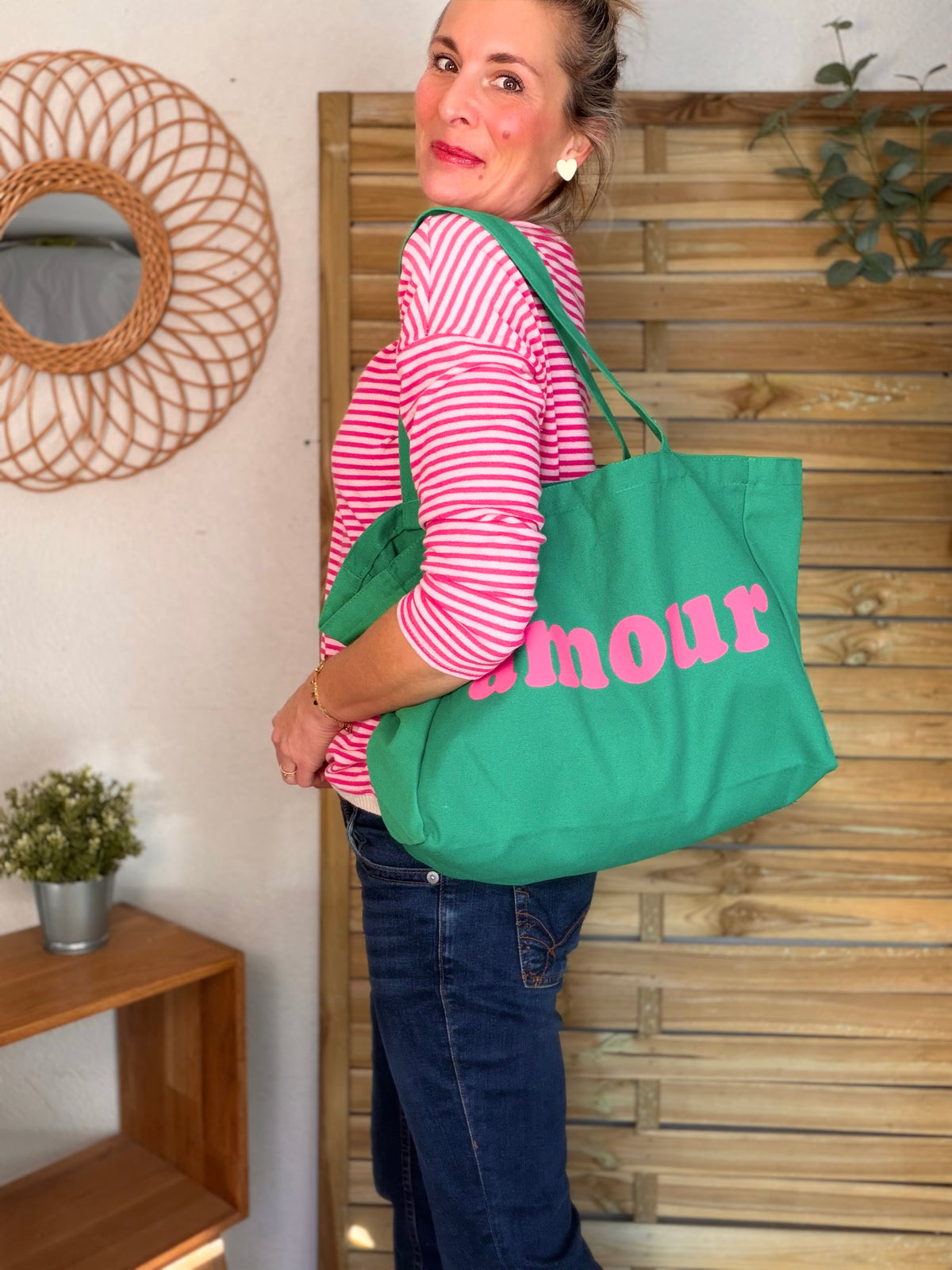 Grand cabas Tote bag uni amour BELLY