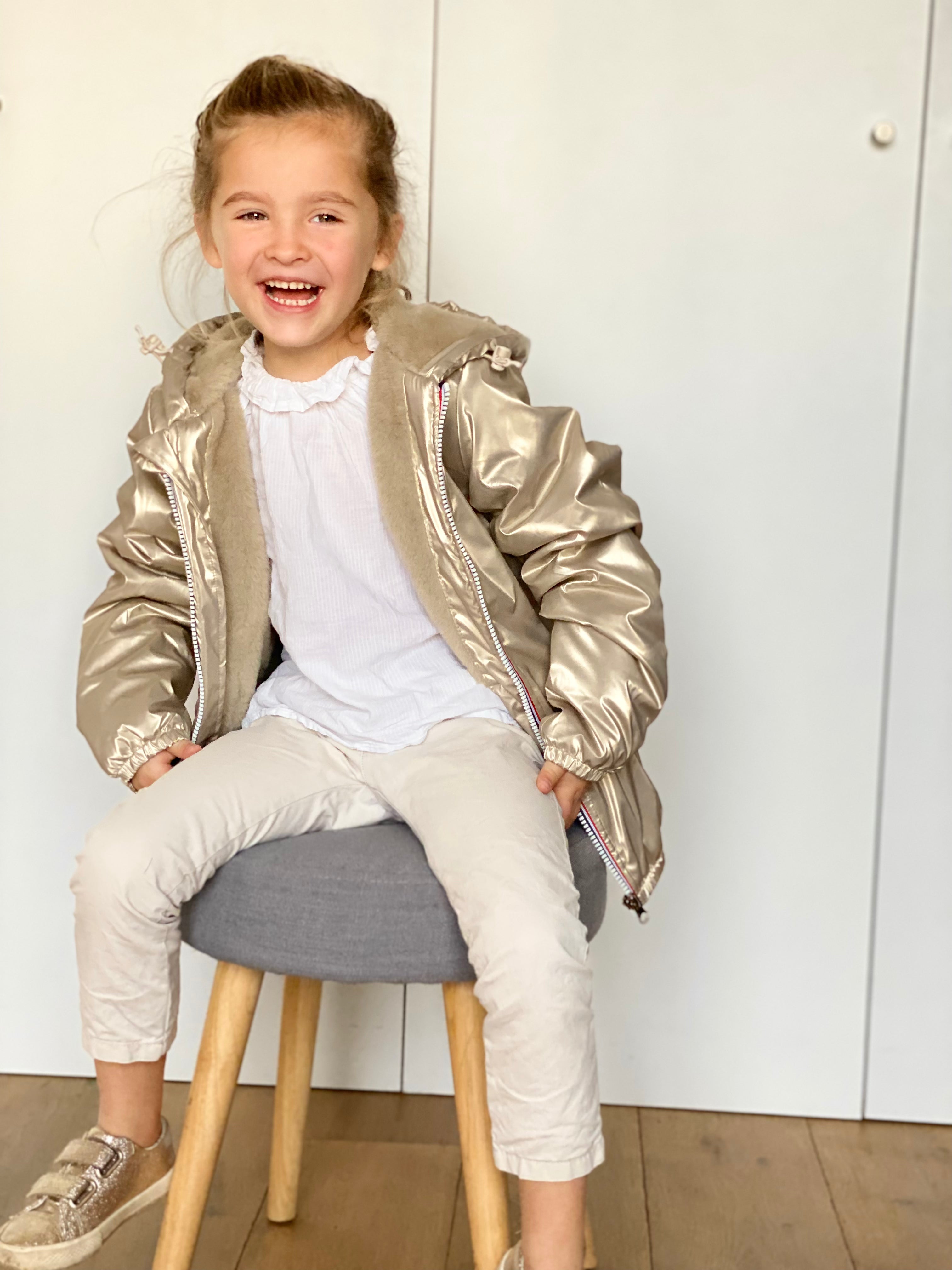 LAURA JO - Parka Imperméable mixte LOUIS.E KIDS fourré - Doré