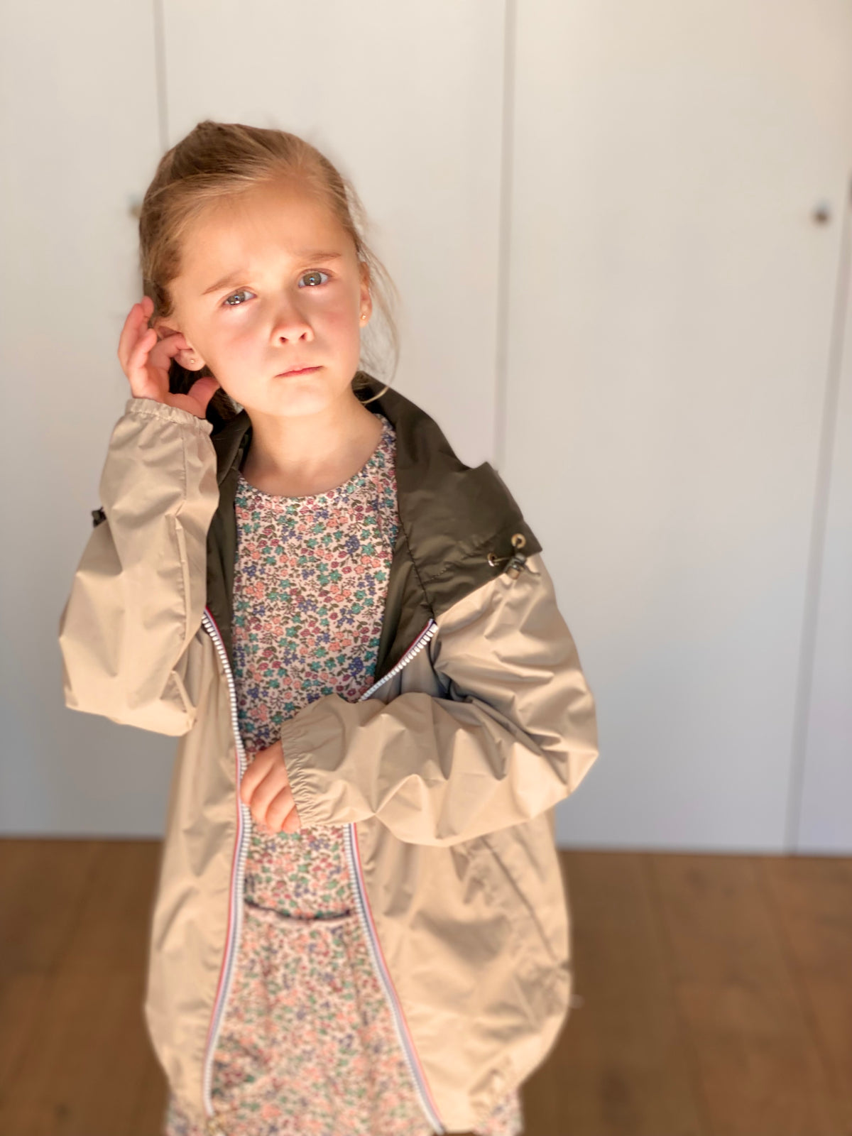 LAURA JO - Imperméable réversible léger GARANCE KIDS enfant (mixte) - Kaki / Beige • DÉSTOCKAGE sur Taille 6 ans