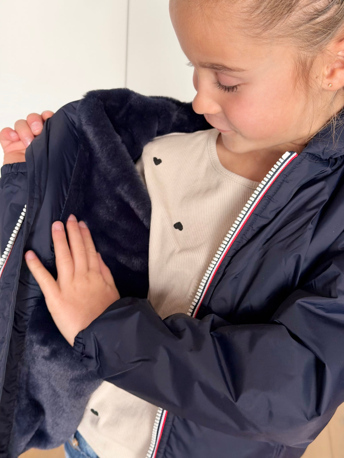 LAURA JO - Parka Imperméable mixte LOUIS.E KIDS fourré - Bleu marine