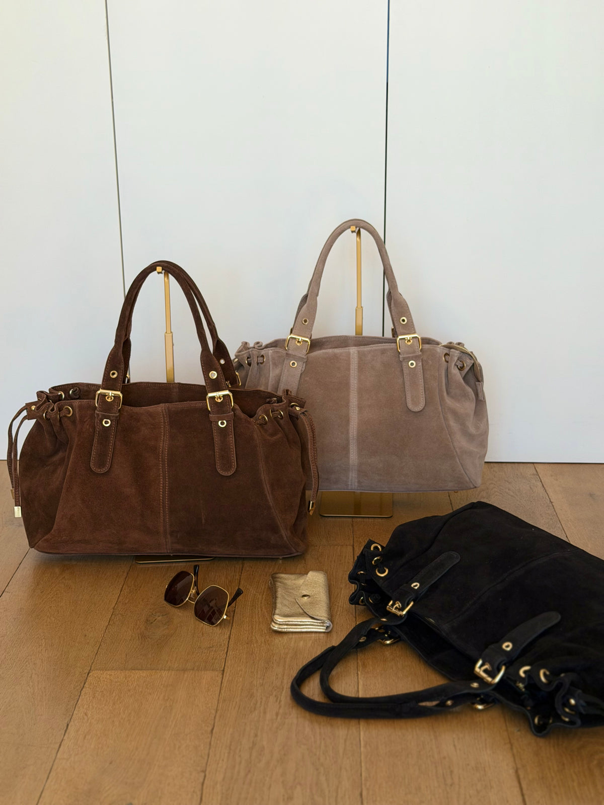 Sac cabas XL en cuir daim • JASPER Café