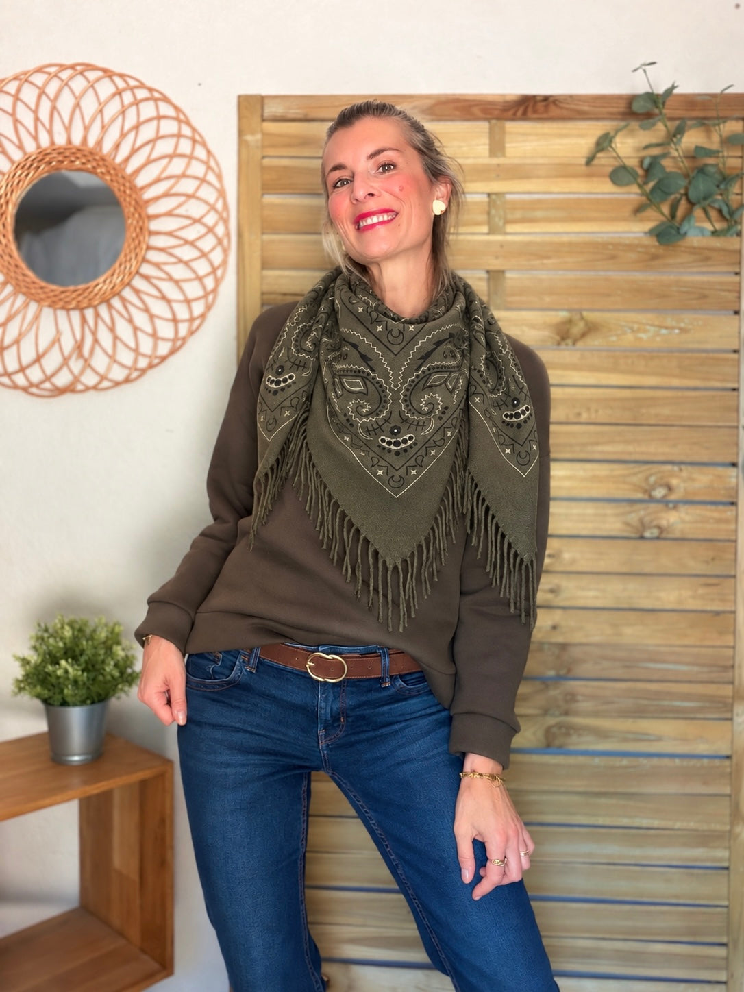 Écharpe Bandana Kaki