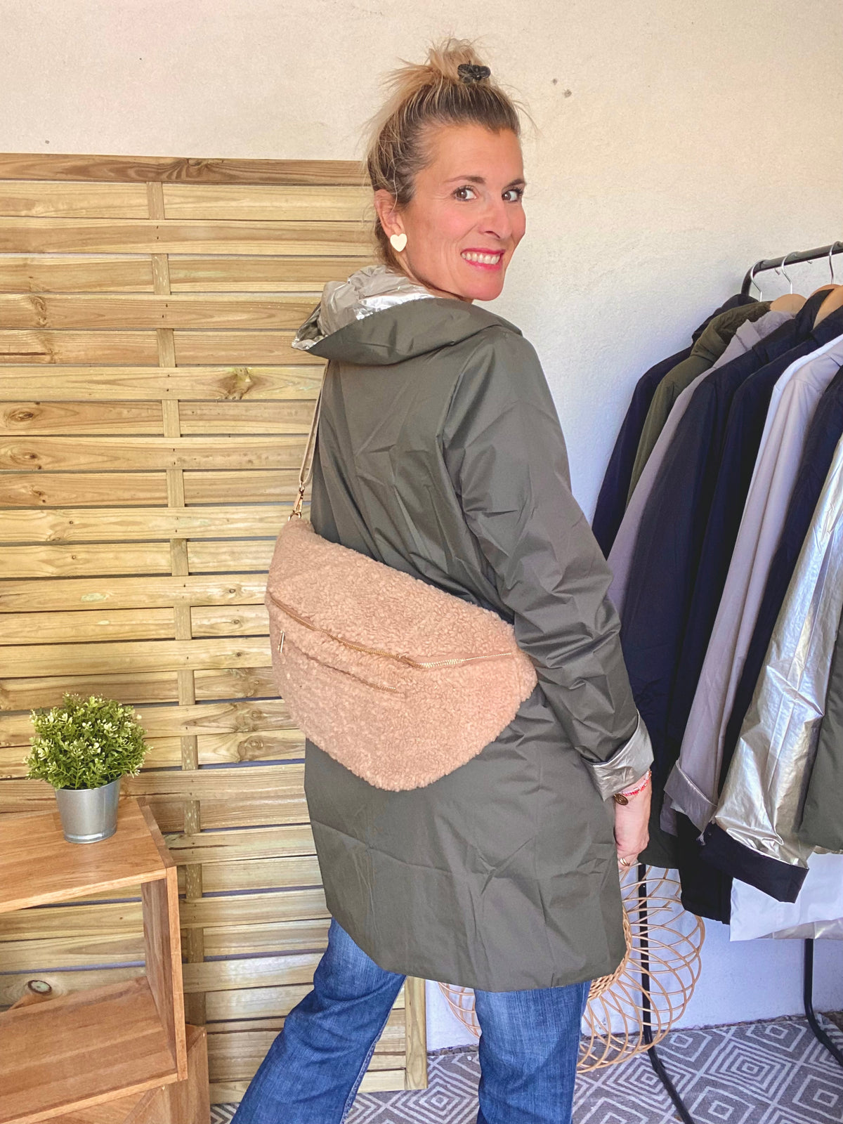 Sac banane XXL Moumoute Ciao Boum CASSIE -  Beige Taupe
