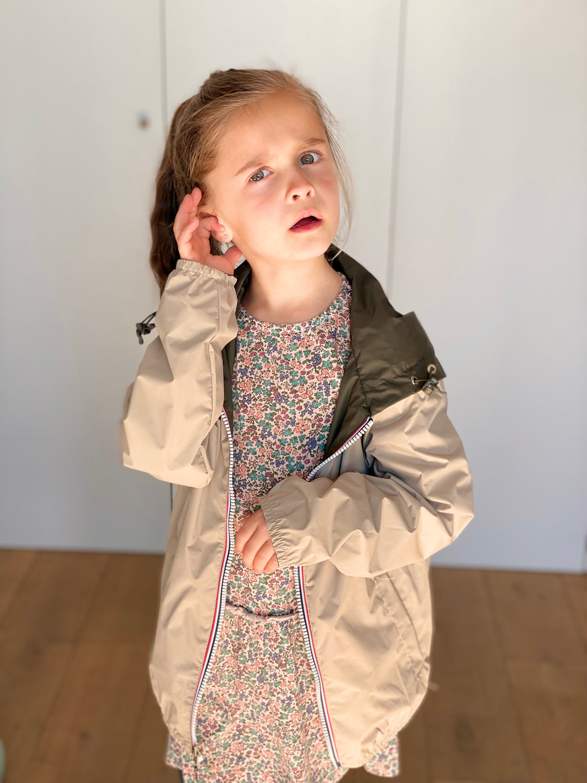LAURA JO - Imperméable réversible léger GARANCE KIDS enfant (mixte) - Kaki / Beige • DÉSTOCKAGE sur Taille 6 ans
