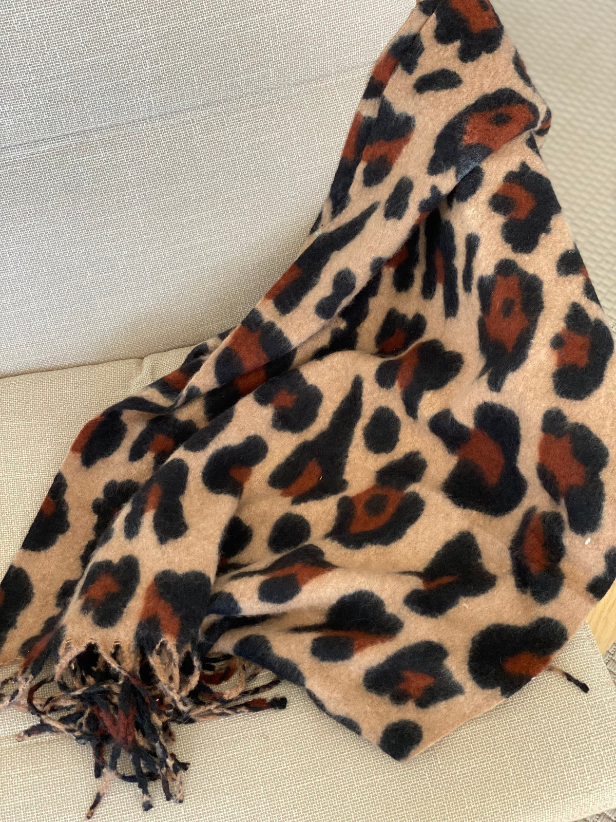 Écharpe douce MARTINE - Léo Beige 🐆