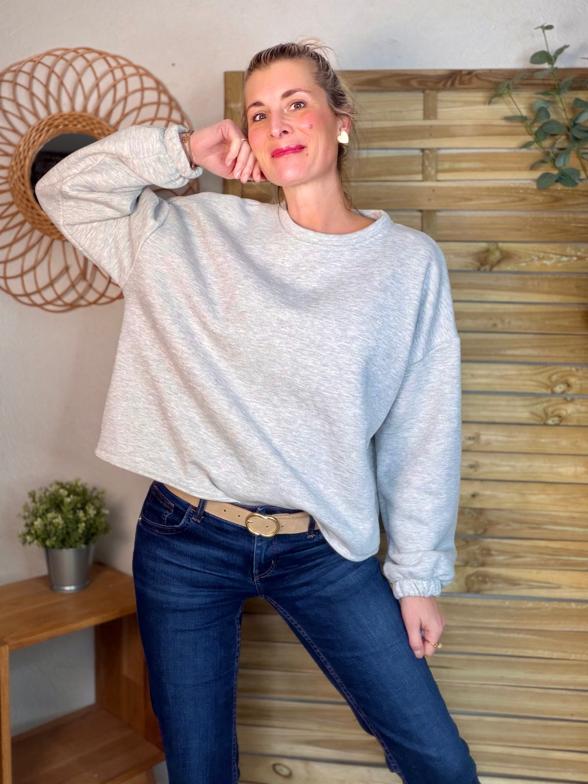 Sweat molleton oversized GOOD VIBES - MIKA