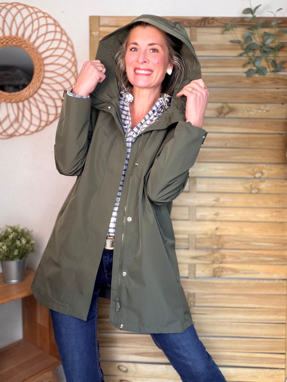 LAURA JO - Imperméable LAURENCE long - Kaki