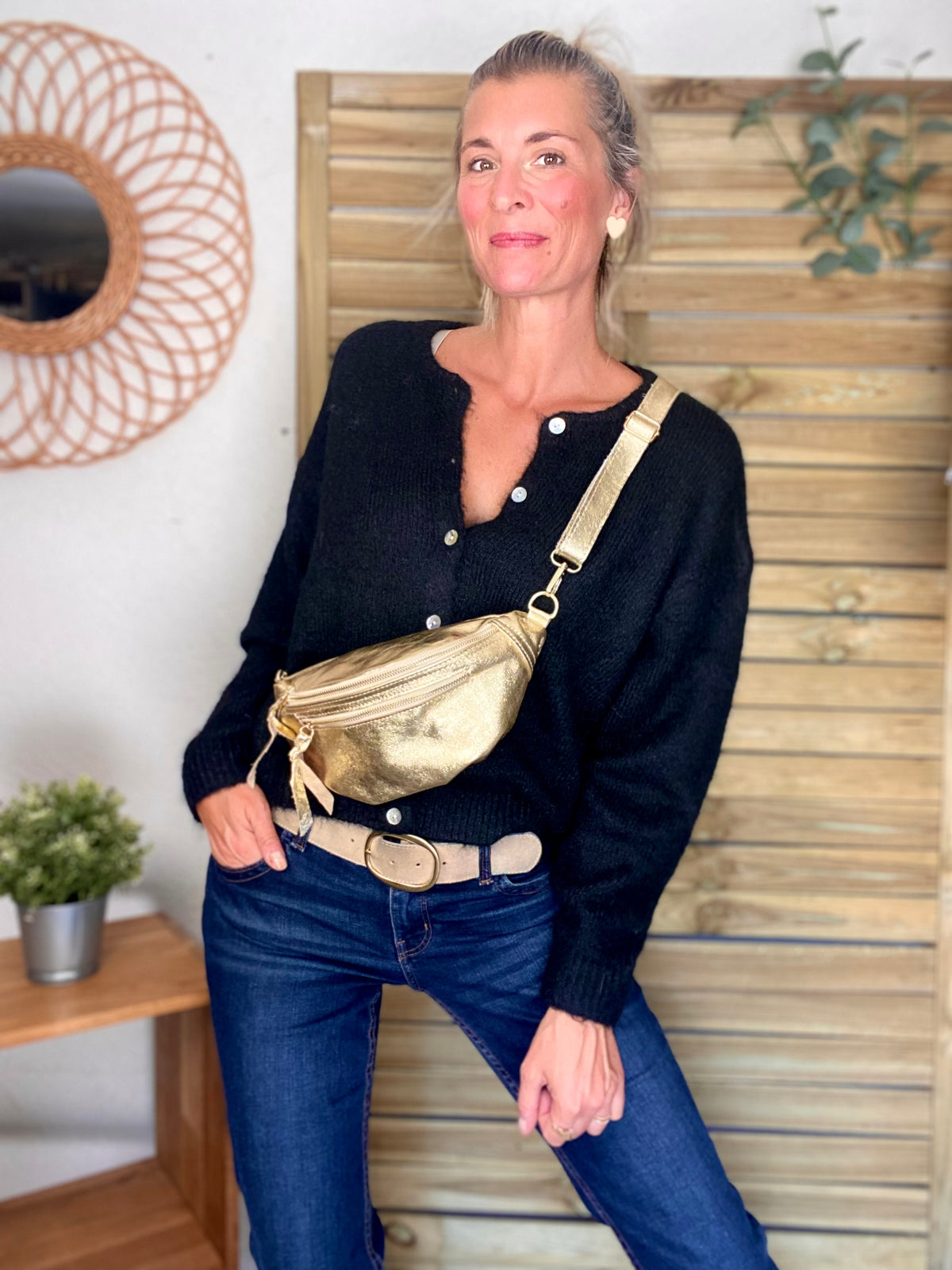 Gilet en maille MERYL - Noir