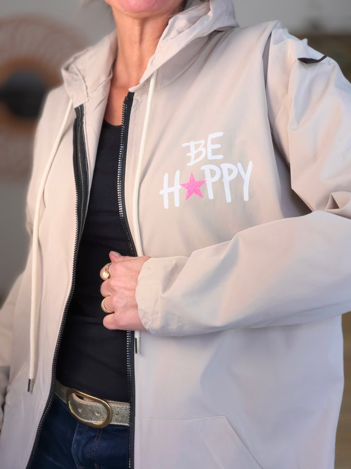 Veste Coupe vent long LESLIE - Beige - FIN DE SÉRIE