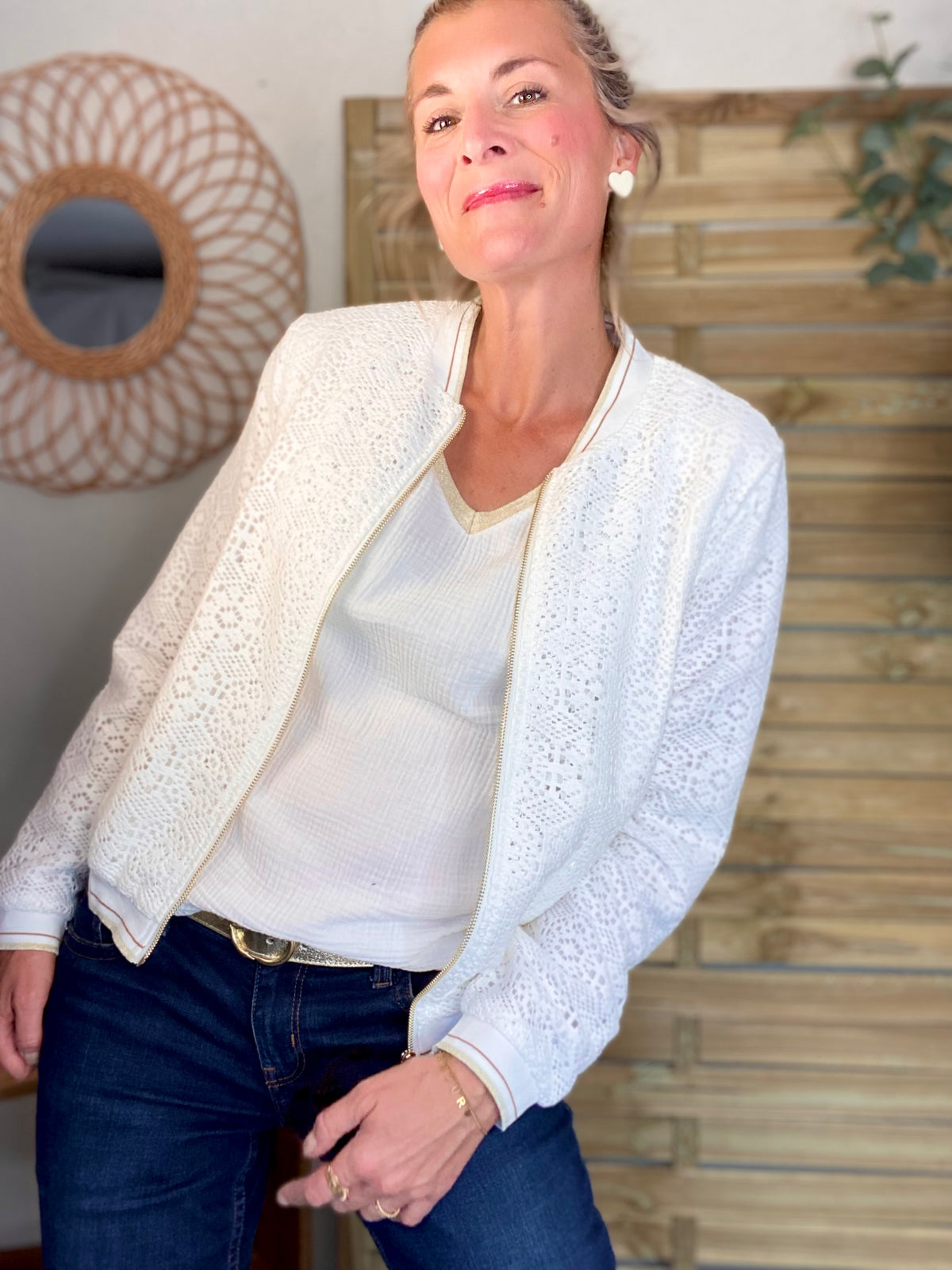 Veste bombers en crochet CLARANCE