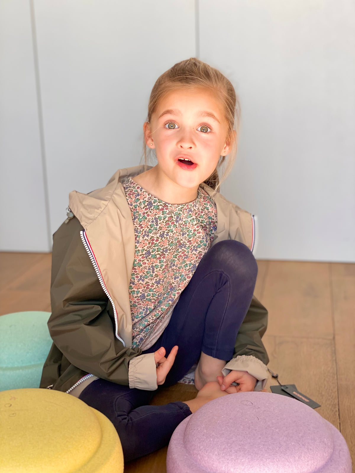 LAURA JO - Imperméable réversible léger GARANCE KIDS enfant (mixte) - Kaki / Beige • DÉSTOCKAGE sur Taille 6 ans