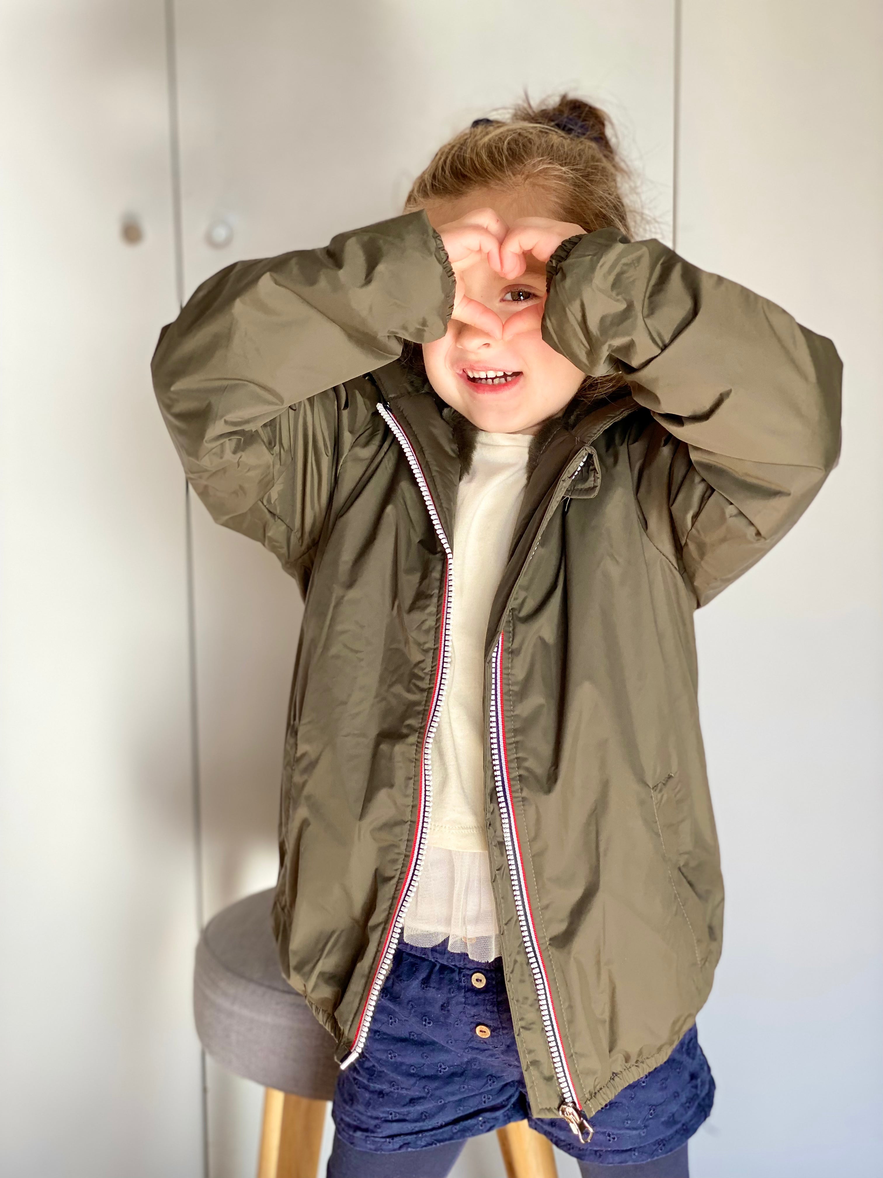 LAURA JO - Parka Imperméable mixte LOUIS.E KIDS fourré - Kaki