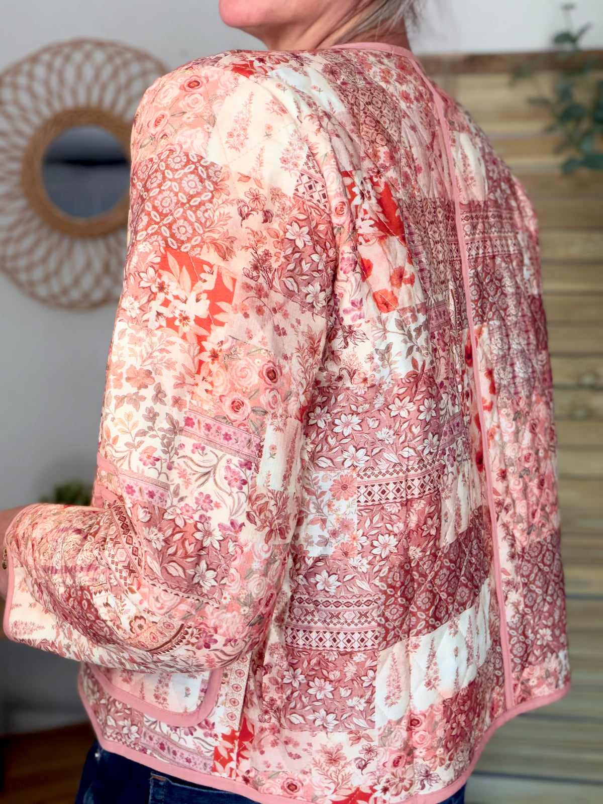 Veste courte Patchwork matelassée légère ADELAÏDE - FIN DE SÉRIE