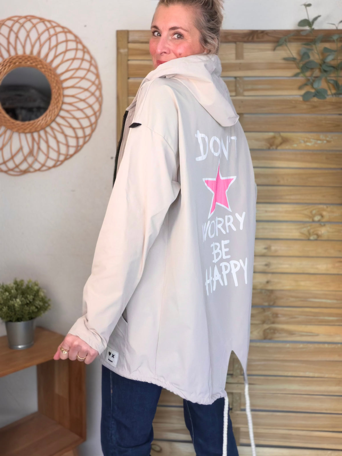Veste Coupe vent long LESLIE - Beige - FIN DE SÉRIE
