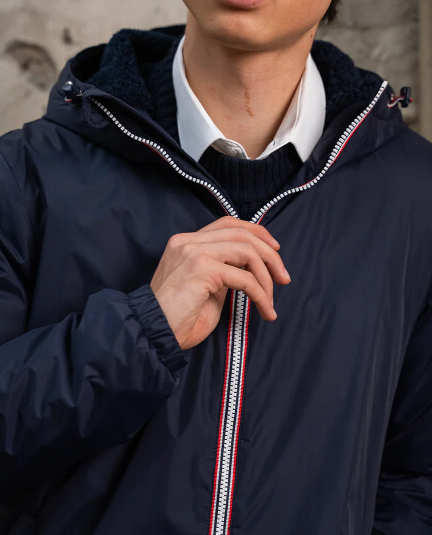LAURA JO - Parka Imperméable Homme LOUIS* LONG sherpa Bleu marine