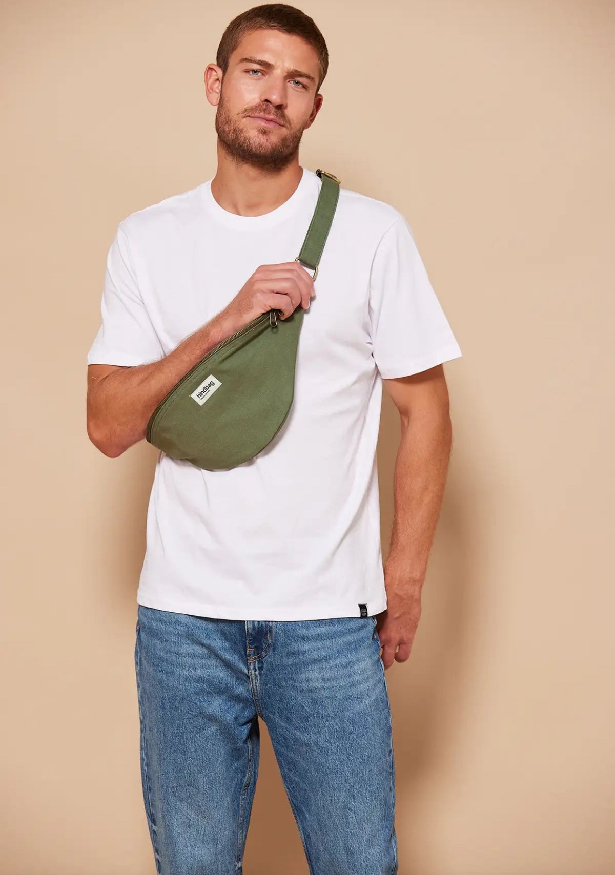 HINDBAG SASHA - Sac banane Vert Olive / Kaki