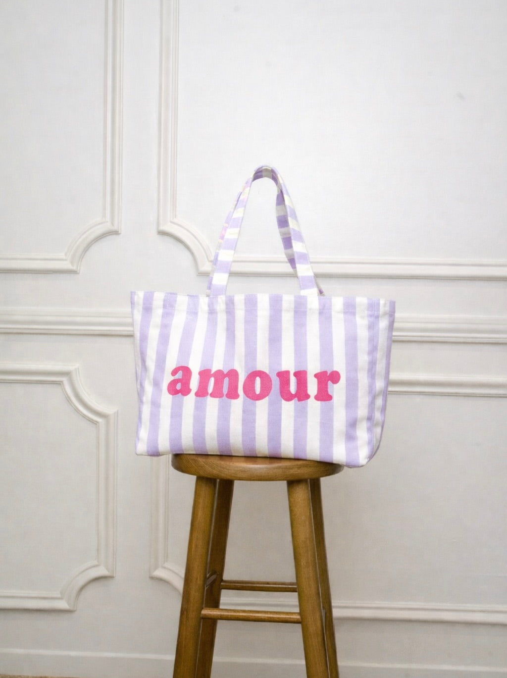 Grand cabas Tote bag rayé amour BELLY