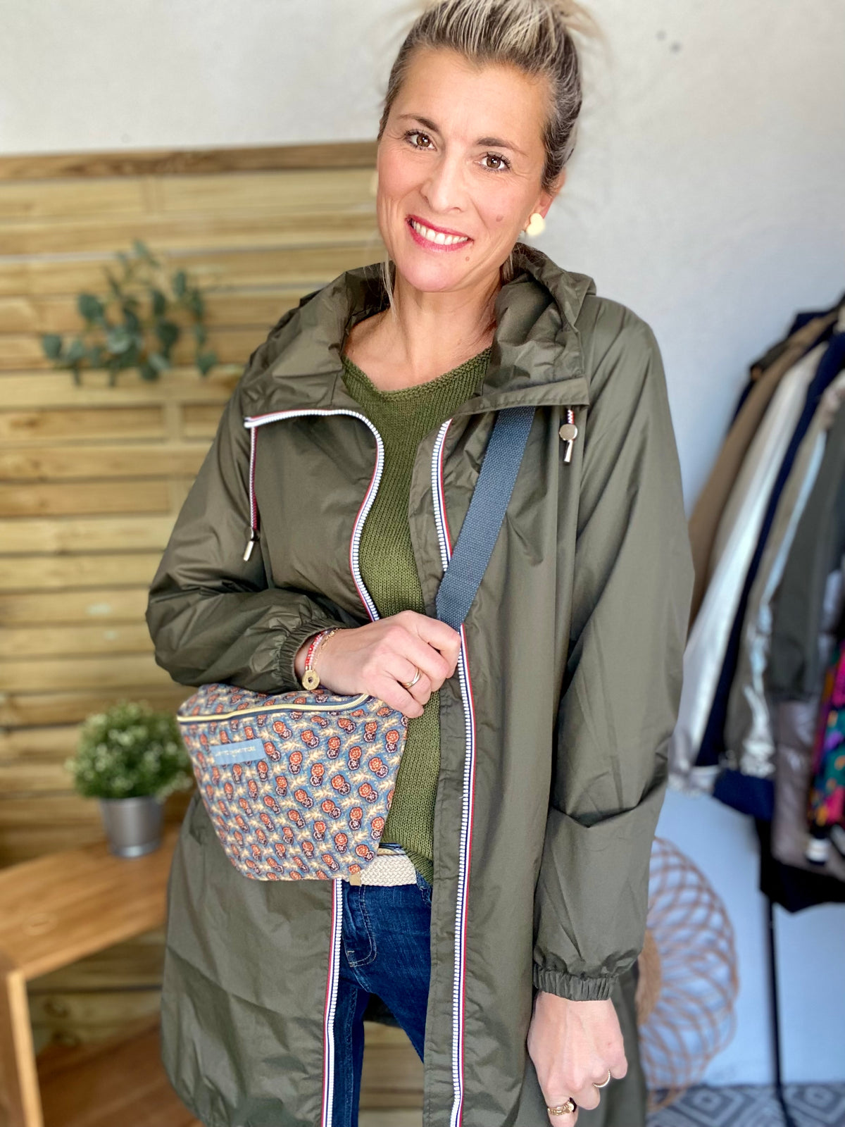 Imperméable mi-saison doublé SOLINE LONG - Kaki - LAURA JO - FIN DE SÉRIE