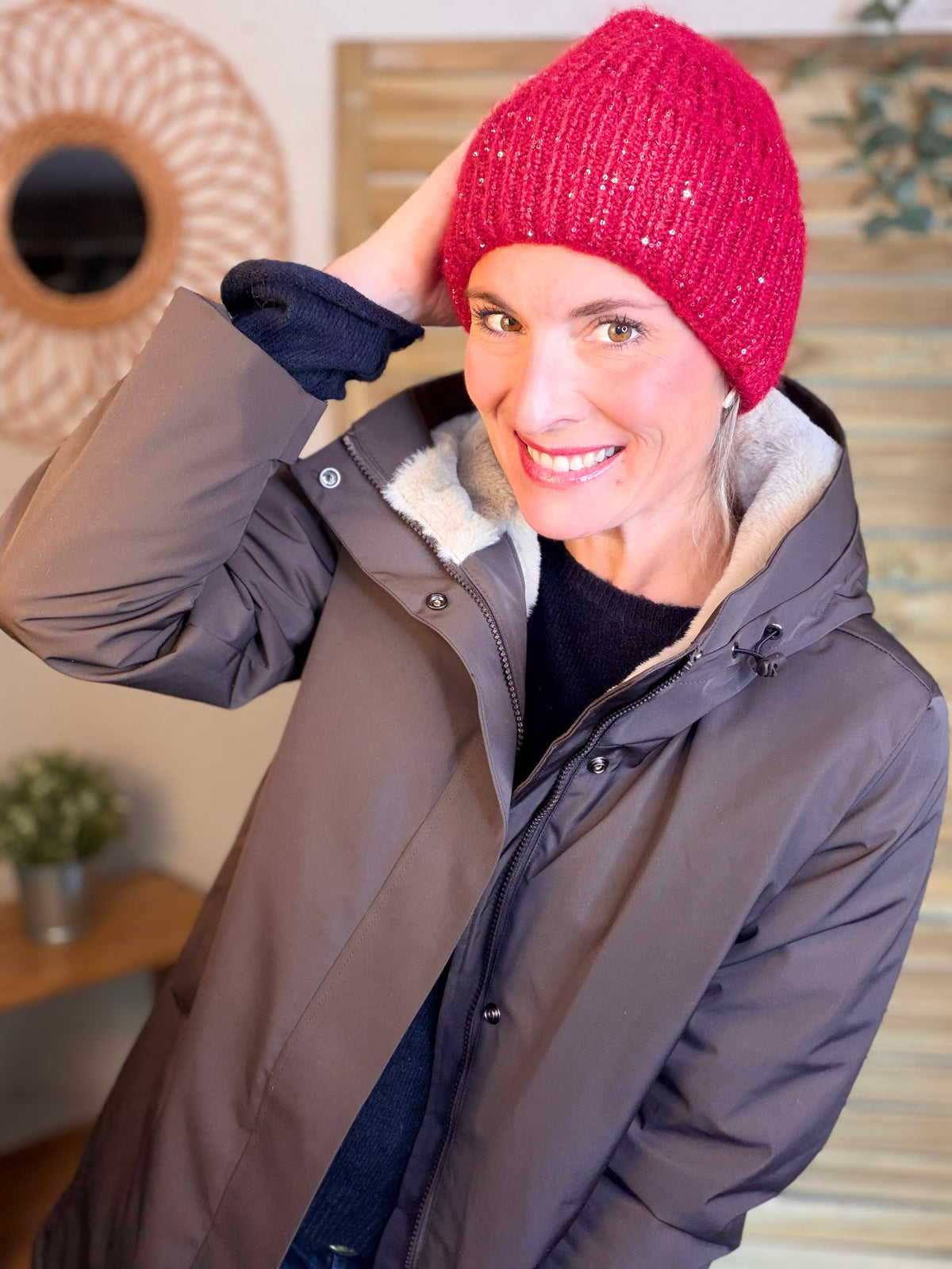 Bonnet en laine avec sequins ÉLOI - FIN DE SÉRIE
