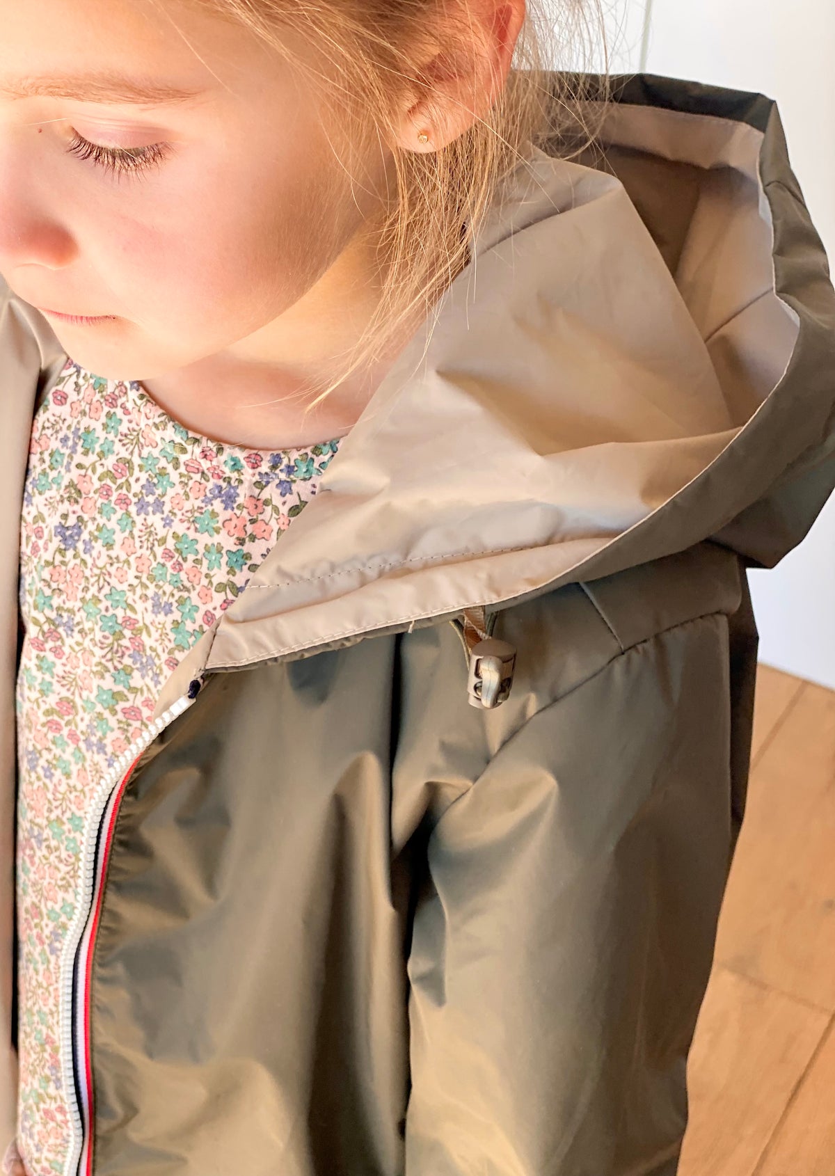 LAURA JO - Imperméable réversible léger GARANCE KIDS enfant (mixte) - Kaki / Beige • DÉSTOCKAGE sur Taille 6 ans