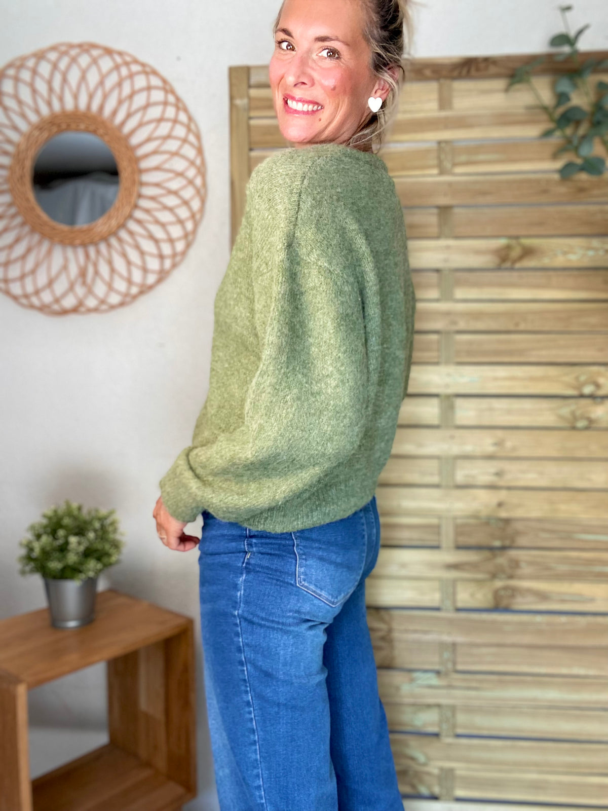 Gilet en maille MERYL - Olive