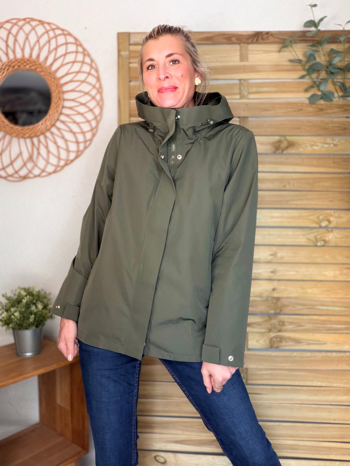 LAURA JO - Imperméable LAURENCE mi-long - Kaki