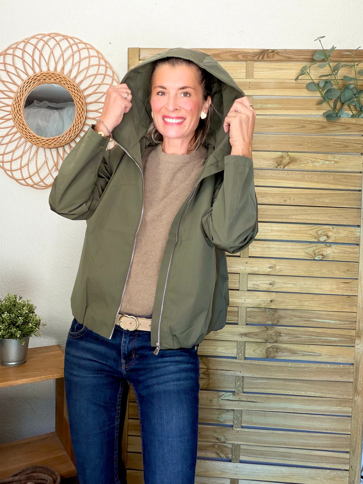 LAURA JO - Imperméable ÉLÉA court - Kaki